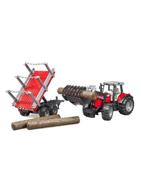02046 Massey Ferguson 7480 su frontaliniu krutuvu ir priekaba