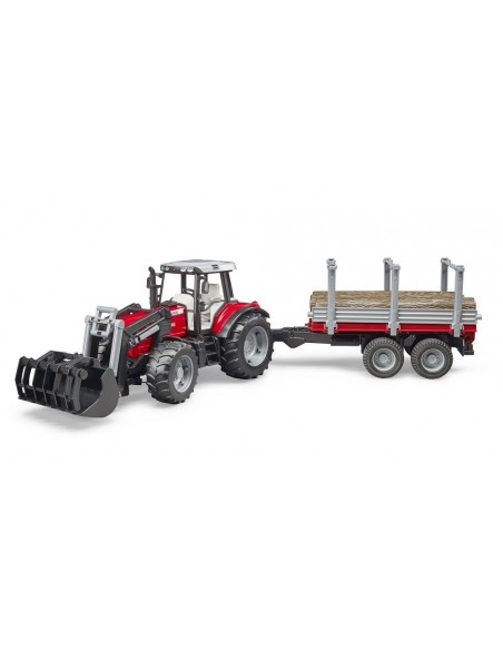02046 Massey Ferguson 7480 su frontaliniu krutuvu ir priekaba