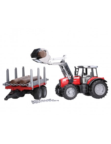 02046 Massey Ferguson 7480 su frontaliniu krutuvu ir priekaba